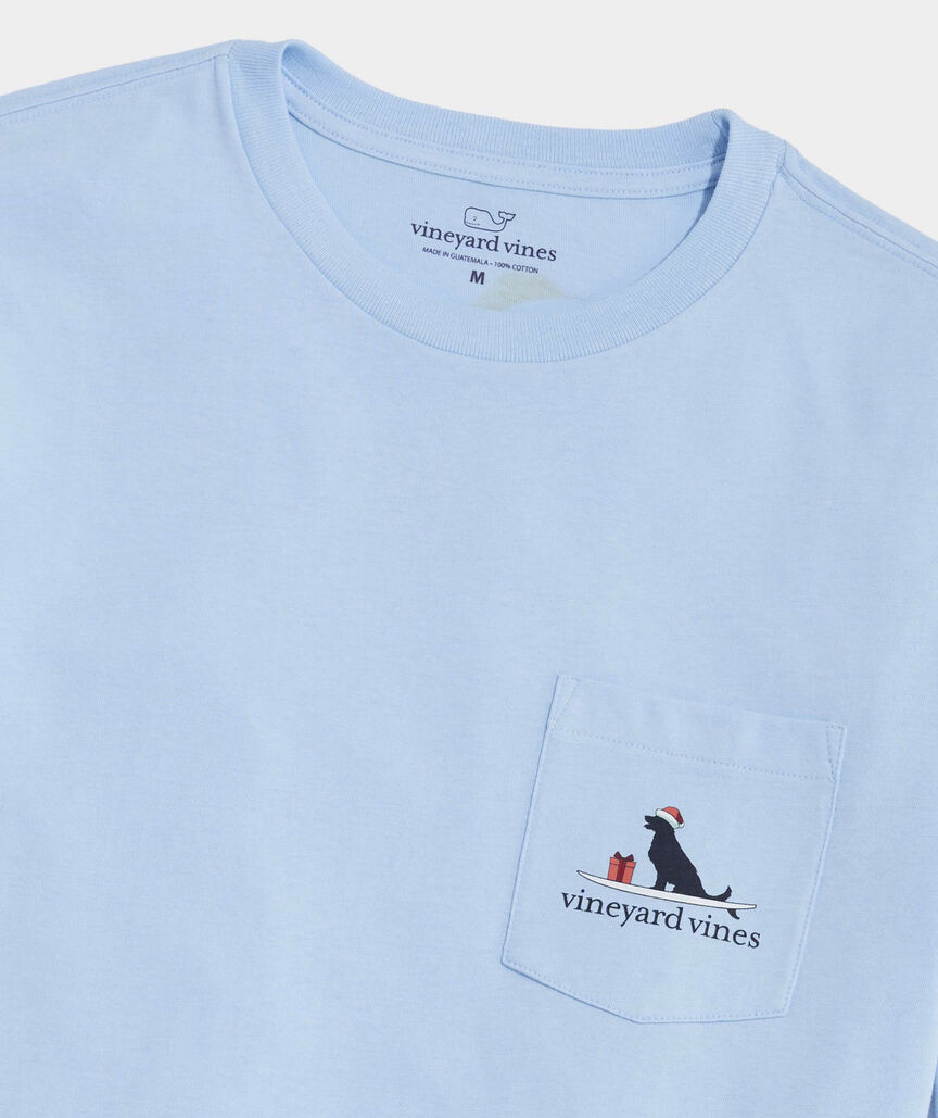 Holiday Dog Surf Logo Long-Sleeve Pocket Tee