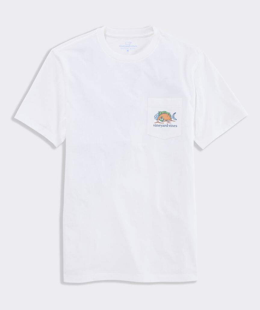 Fish Taco On The Beach Short-Sleeve Pocket Tee
