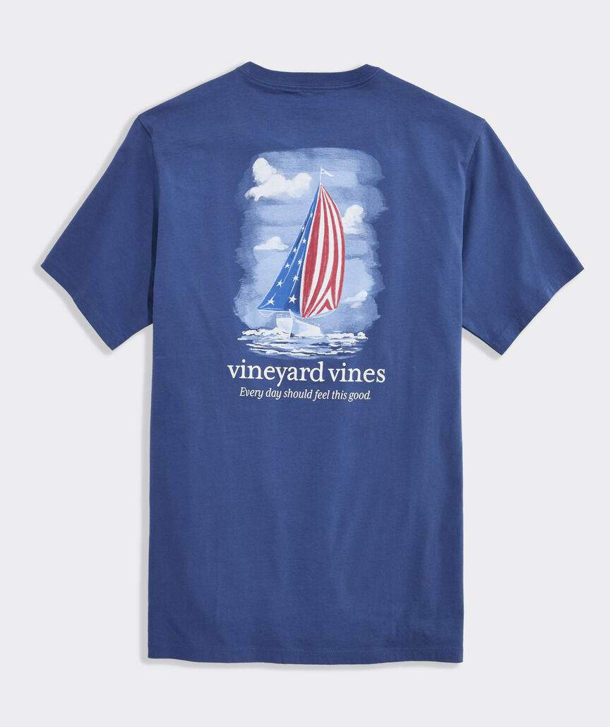 Painted Americana Sail Short-Sleeve Pocket Tee
