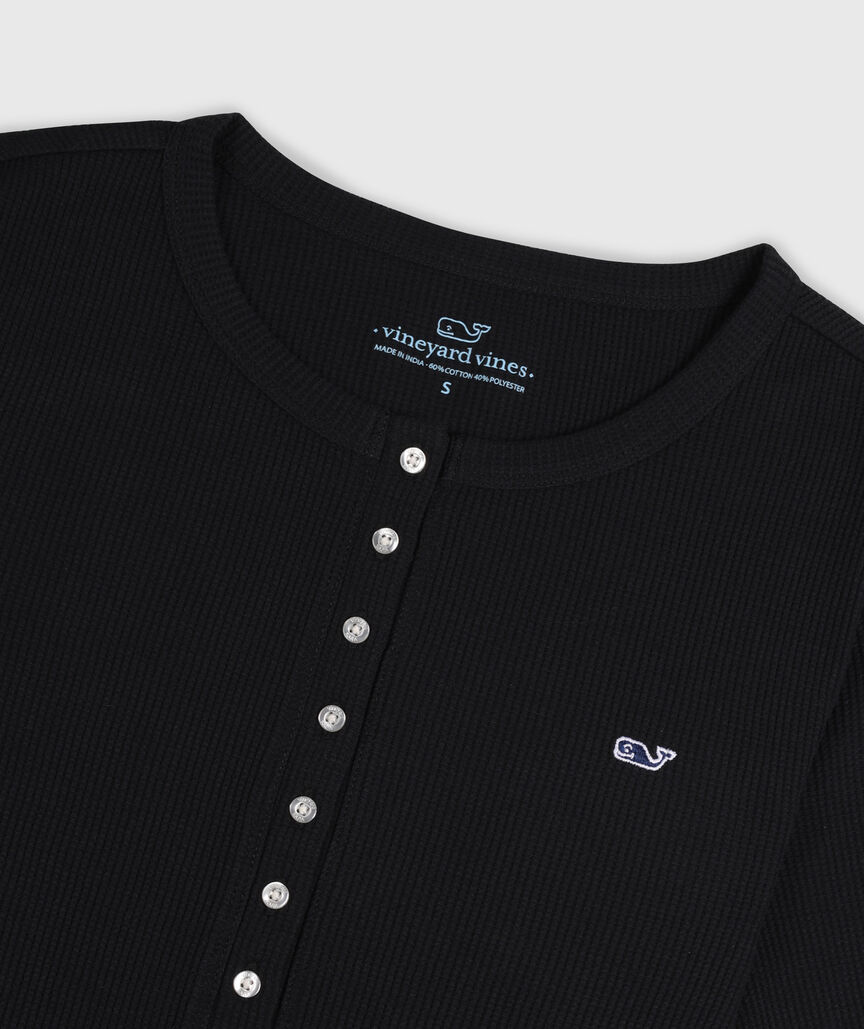 OUTLET Long-Sleeve Waffle Henley