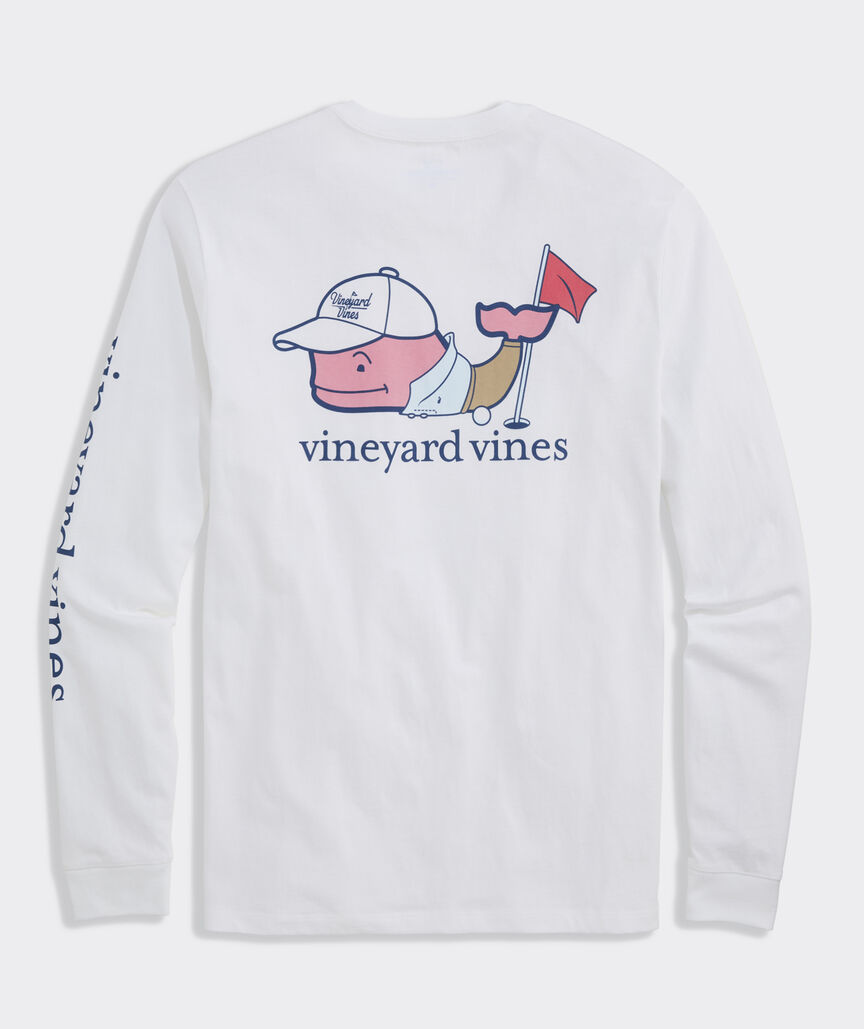 Golf Whale Long-Sleeve Pocket Tee