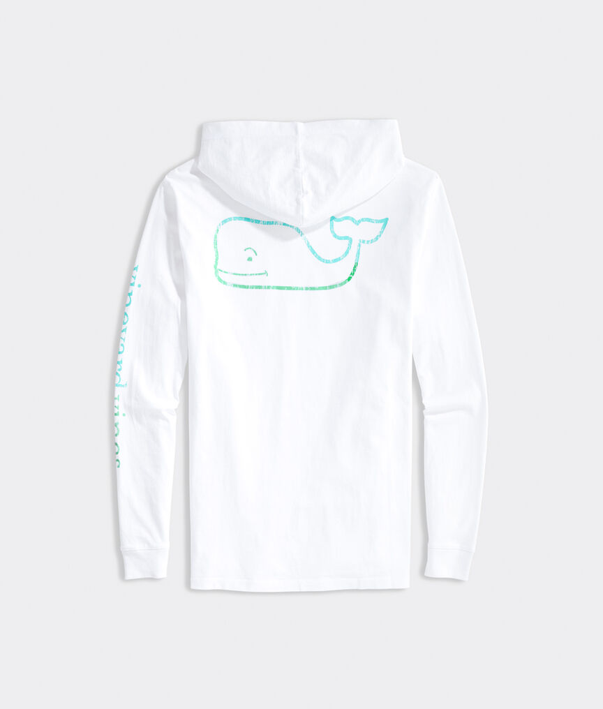 Burgee Whale Hoodie Long-Sleeve Pocket Tee