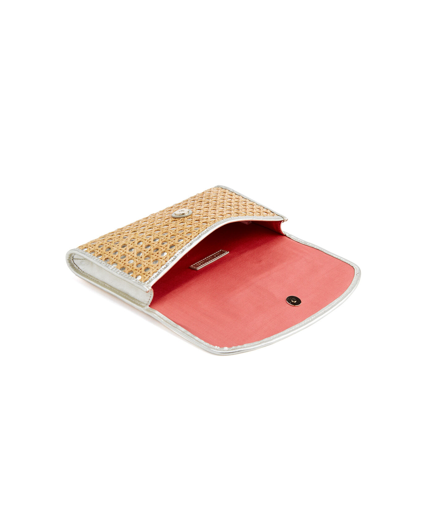 Amber Stripes Rattan Clutch