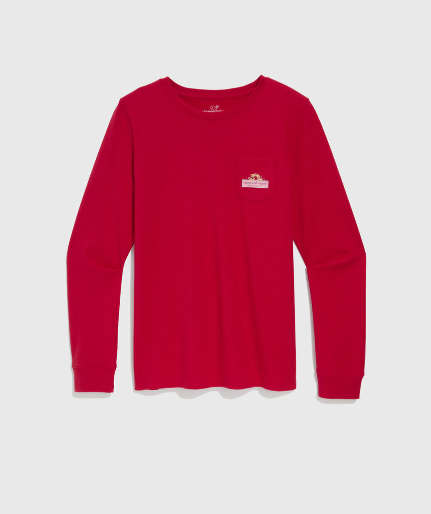 Women's Pups In Love Logo Box Long-Sleeve Pocket Tee