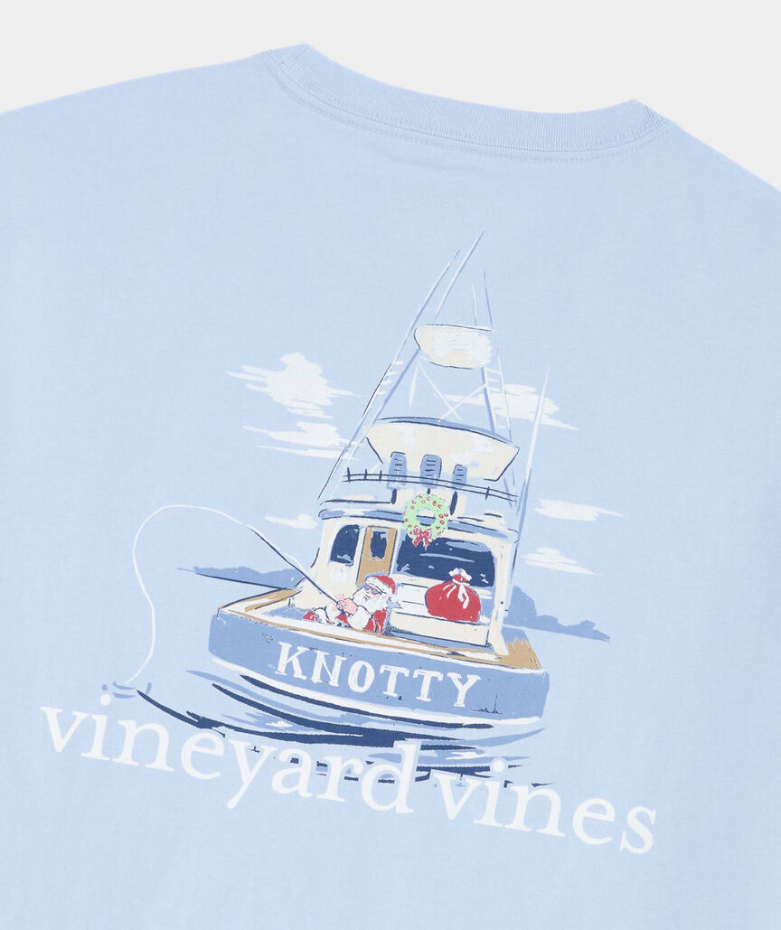 Santa Sport Fishing Short-Sleeve Pocket Tee