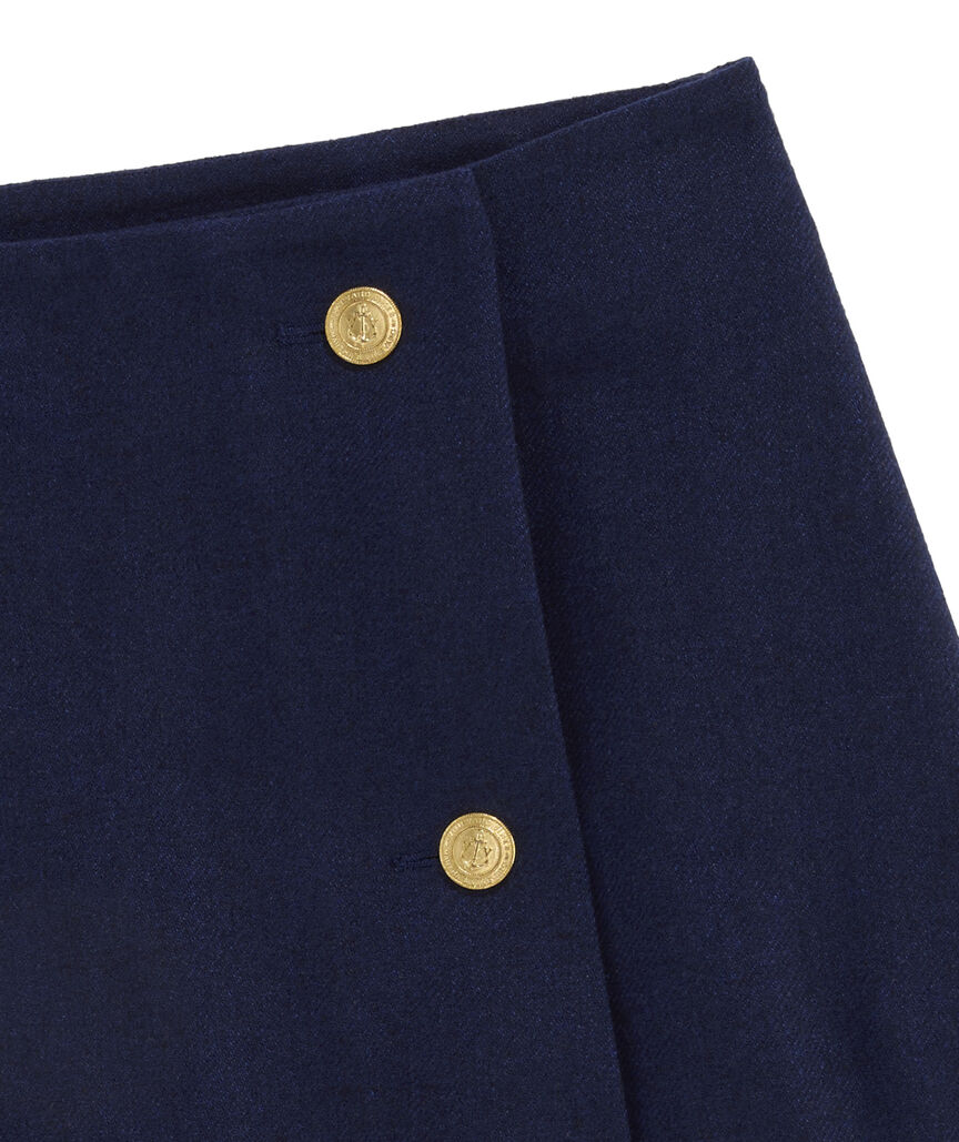 OUTLET Women's Wool Button Front Mini Skirt