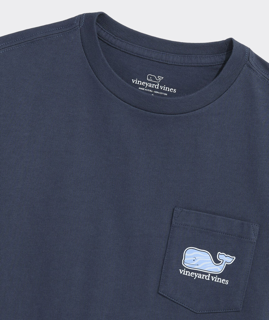 Boys' Rippled Fish Whale Short-Sleeve Pocket Tee