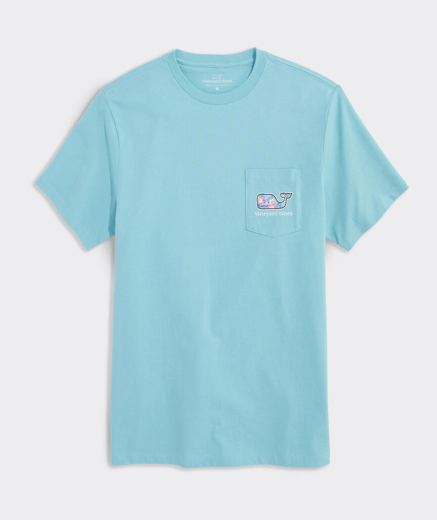Vintage Chappy Floral Whale Short-Sleeve Pocket Tee