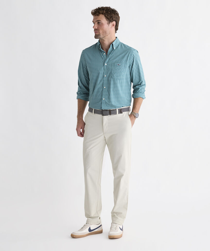 Performance Lemon Shark Gingham Featherweight Shirt