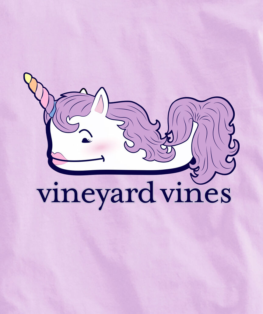 OUTLET Girls' Glitter Unicorn Whale Long-Sleeve Pocket Tee