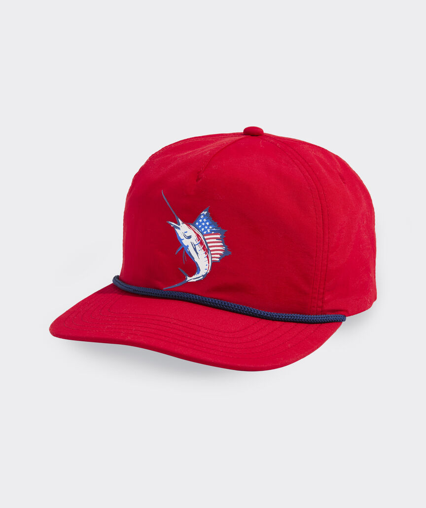 Americana Swordfish Performance Flat Brim Hat
