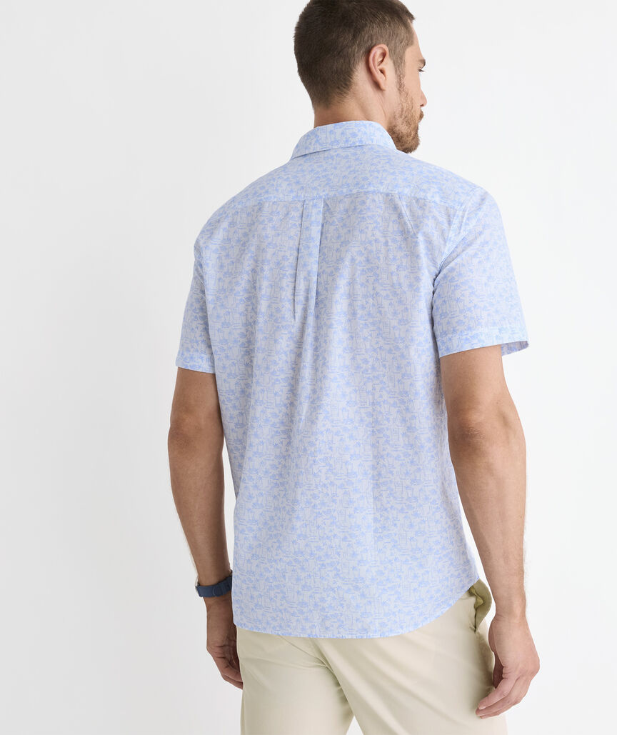 Kentucky Derby Medley Cotton Madras Short-Sleeve Shirt