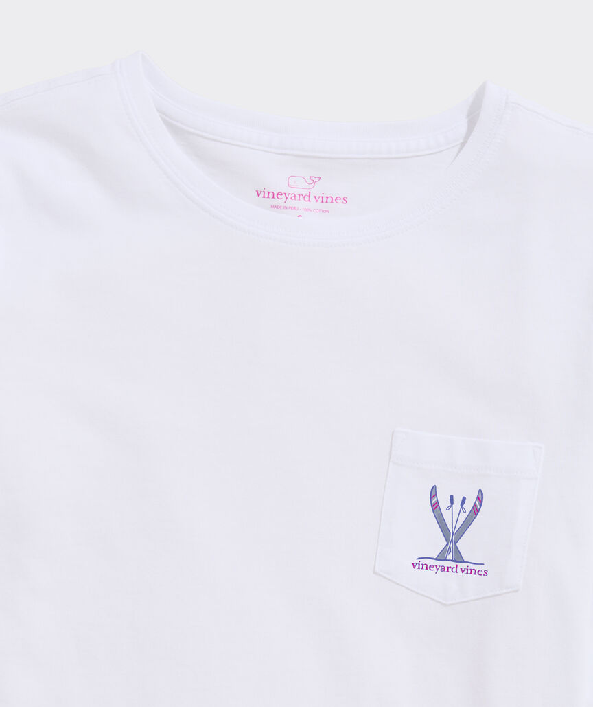 Women's Painted Skiier Long-Sleeve Pocket Tee