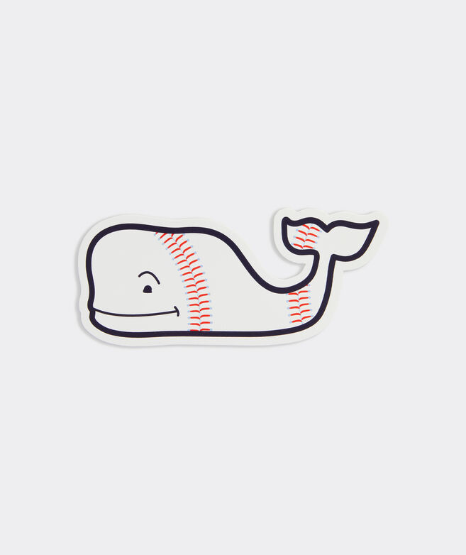 Baseball Whale Sticker
