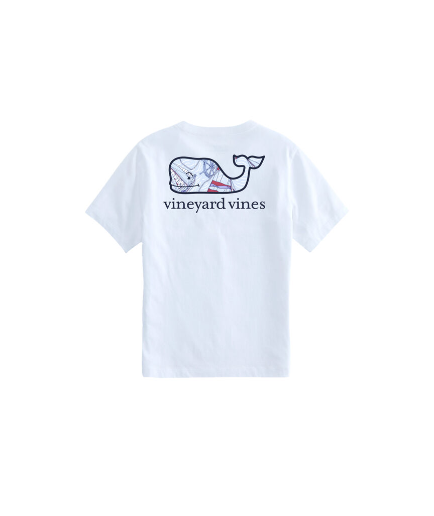 OUTLET Boys' Sailing ACK Whale Fill Short-Sleeve Pocket Tee