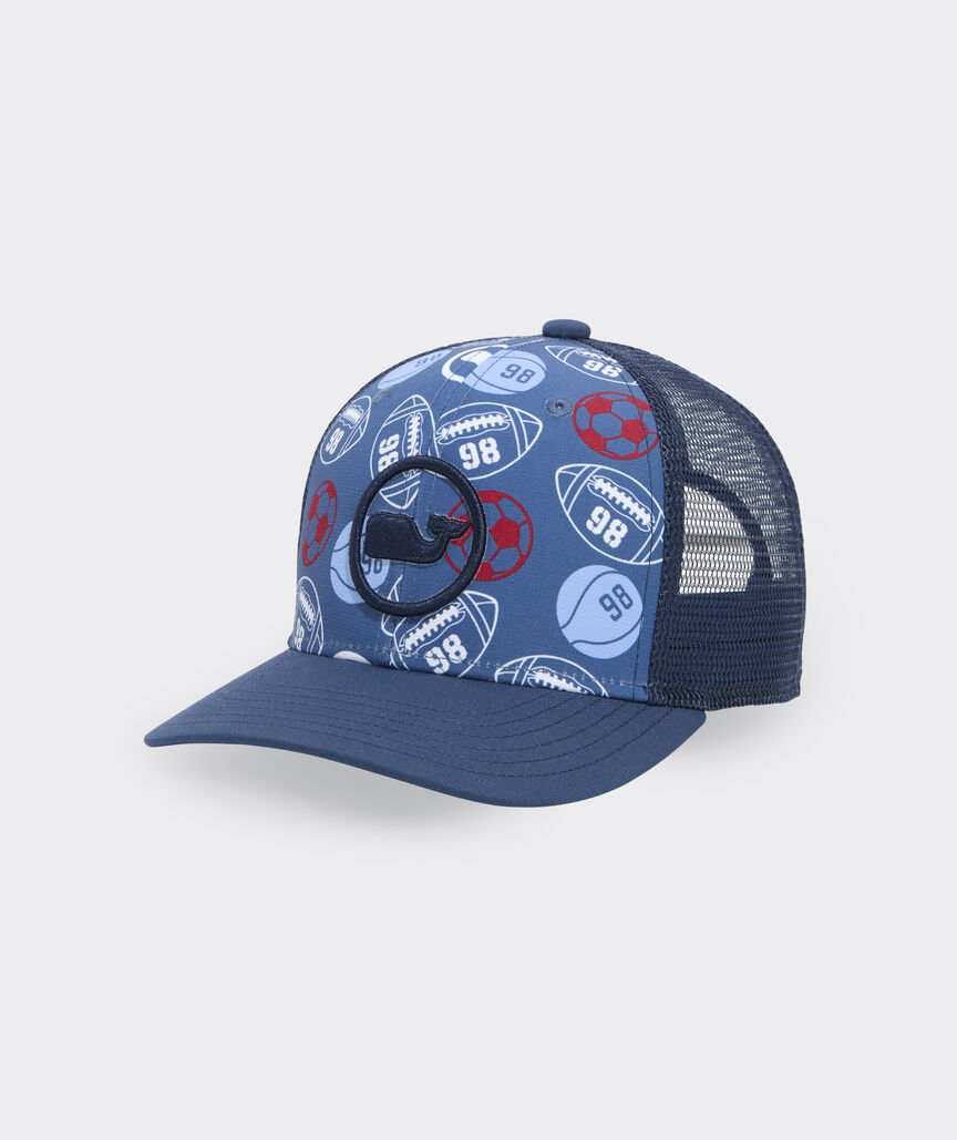 Boys' Performance Whale Dot Trucker Hat