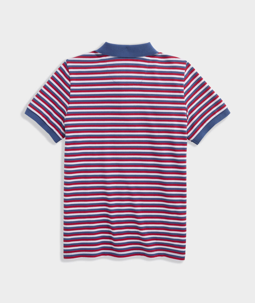 Boys' Striped Edgartown Pique Polo