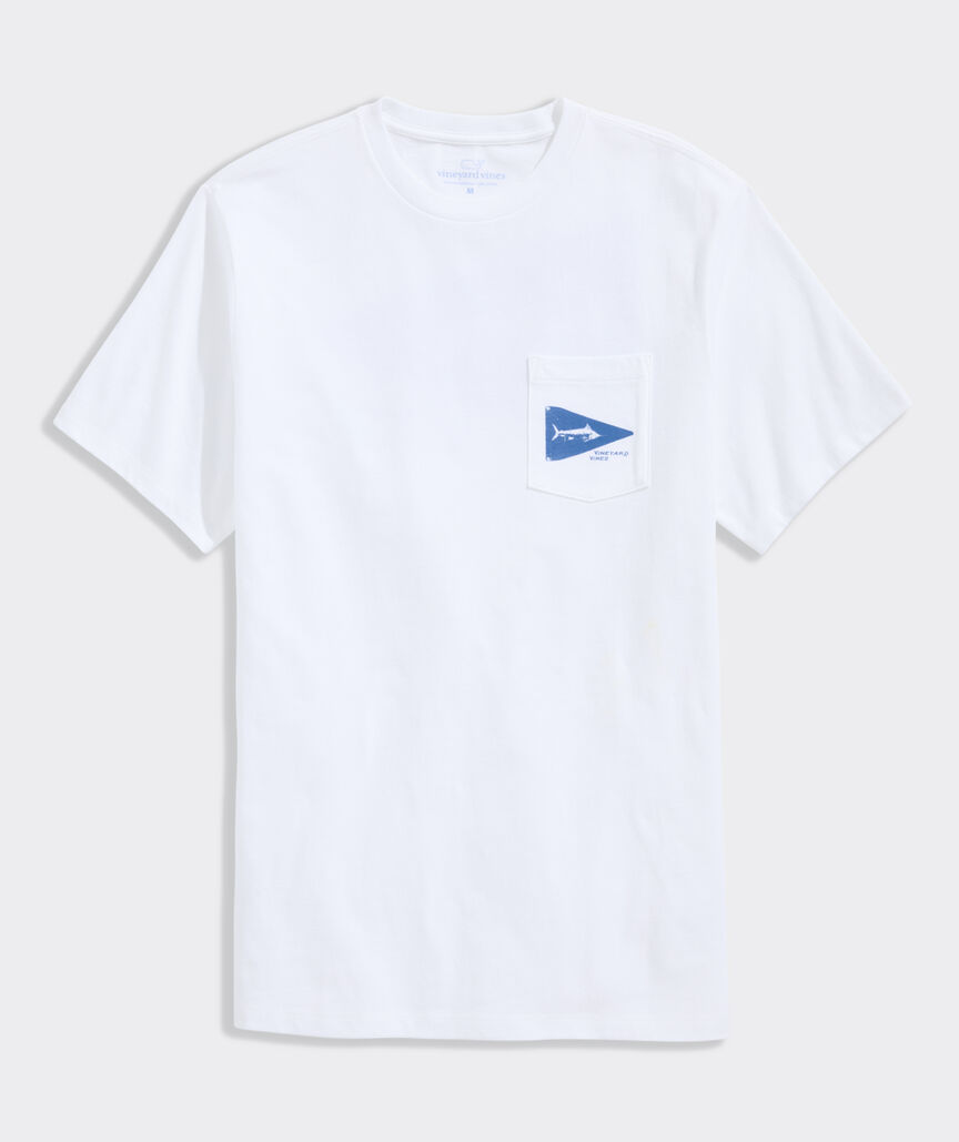 Marlin Release Flag Short-Sleeve Pocket Tee