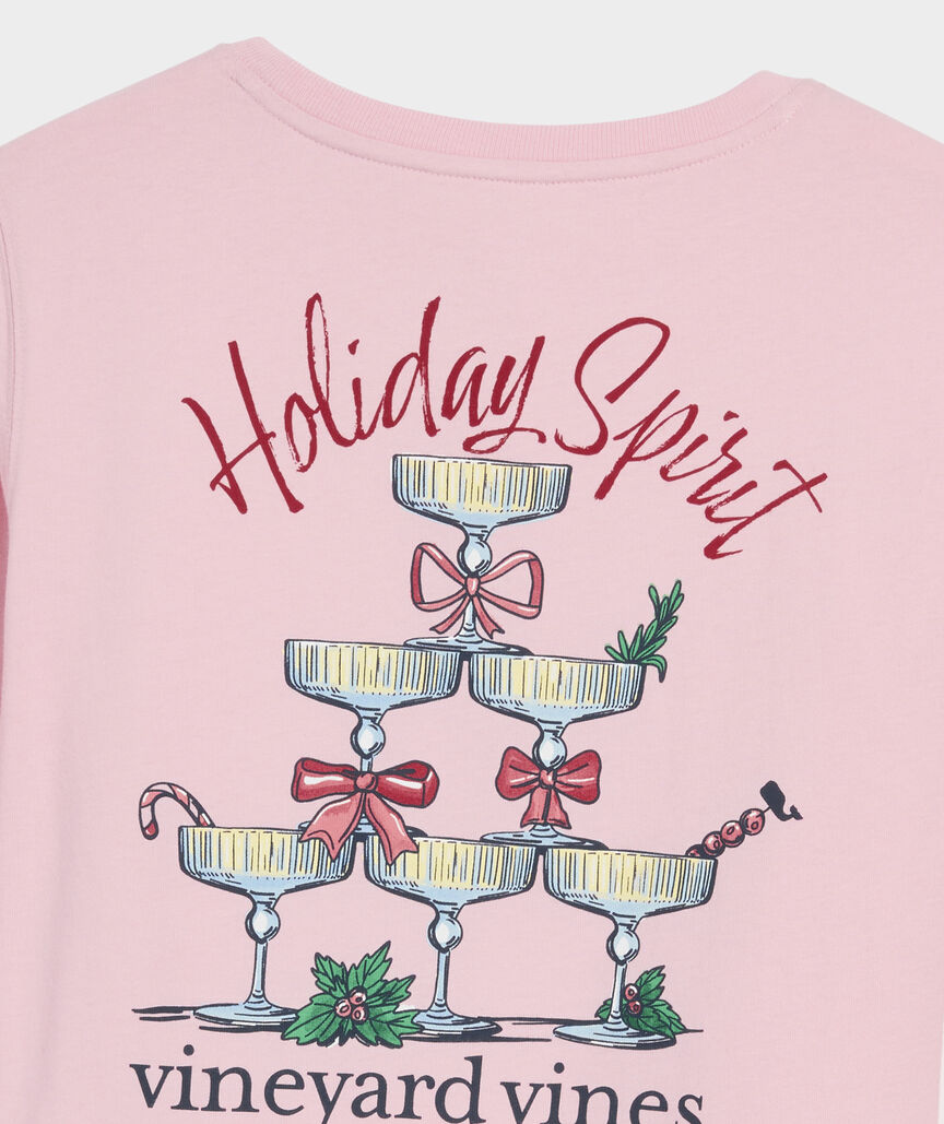 Women's Holiday Spirits Long-Sleeve Pocket Tee