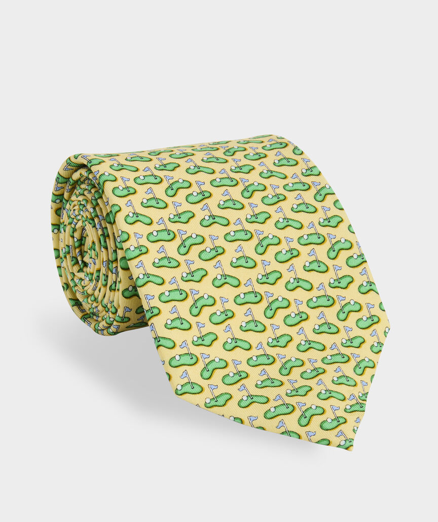 Golf Greens Silk Tie