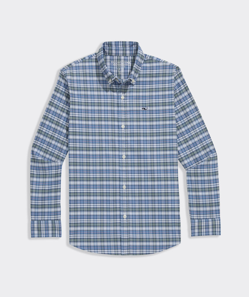 Boys' Performance Cotton Quidnet Tattersall Shirt