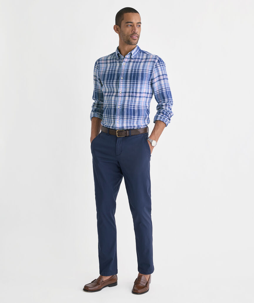 Pelican Point Plaid Linen Shirt