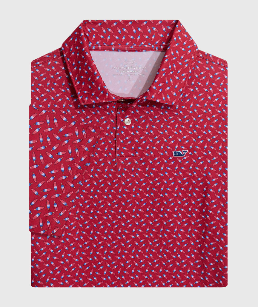 OUTLET Boys' Americana Bomb Pop Performance Polo