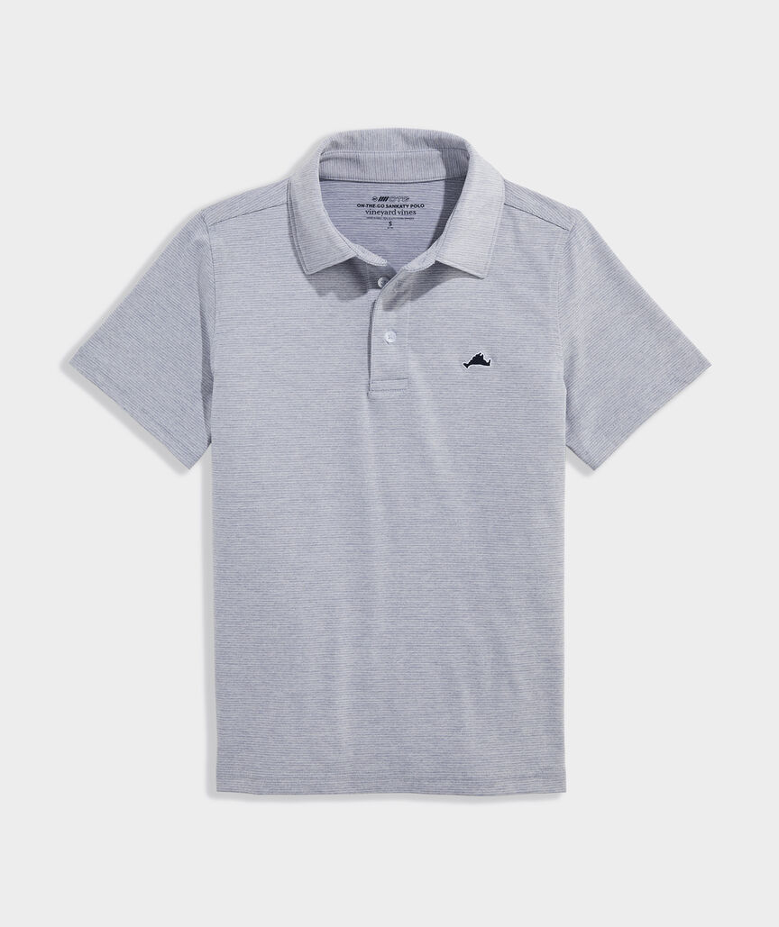 OUTLET Boys' Martha's Vineyard Performance St. Jean Stripe Sankaty Polo