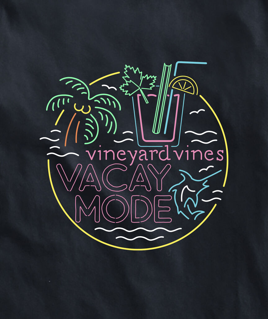 OUTLET Neon Sign Vacay Mode Short-Sleeve Pocket Tee