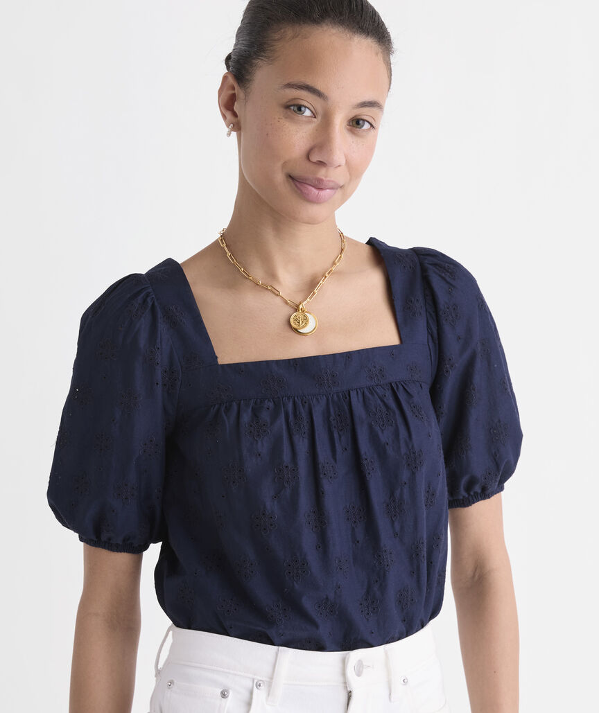 Serena Eyelet Top