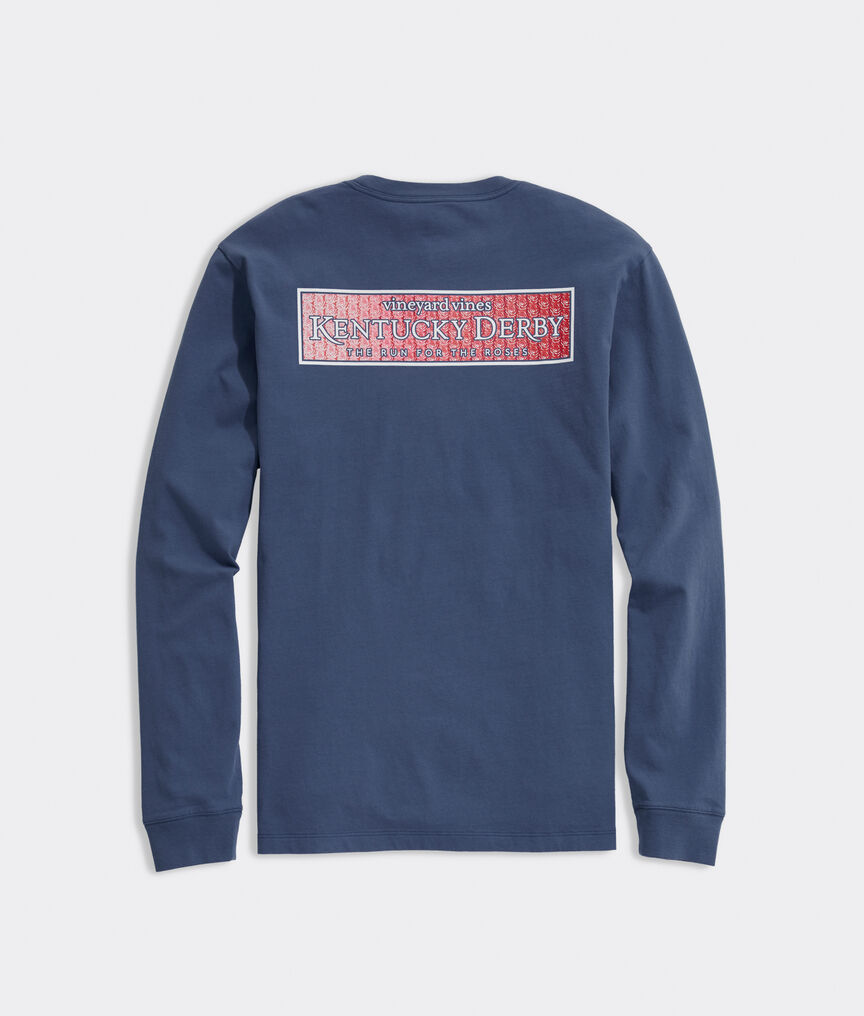 Kentucky Derby Run For The Roses Long-Sleeve Pocket Tee