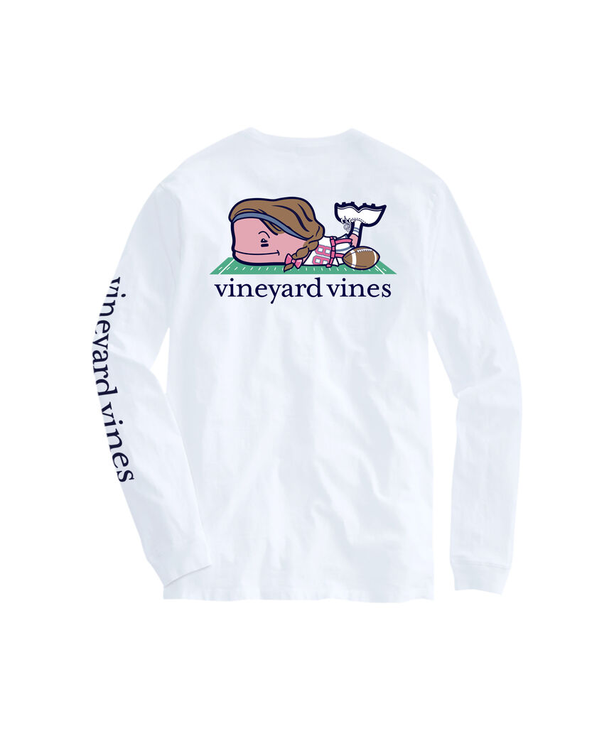 OUTLET Flag Football Whale Long-Sleeve Pocket Tee