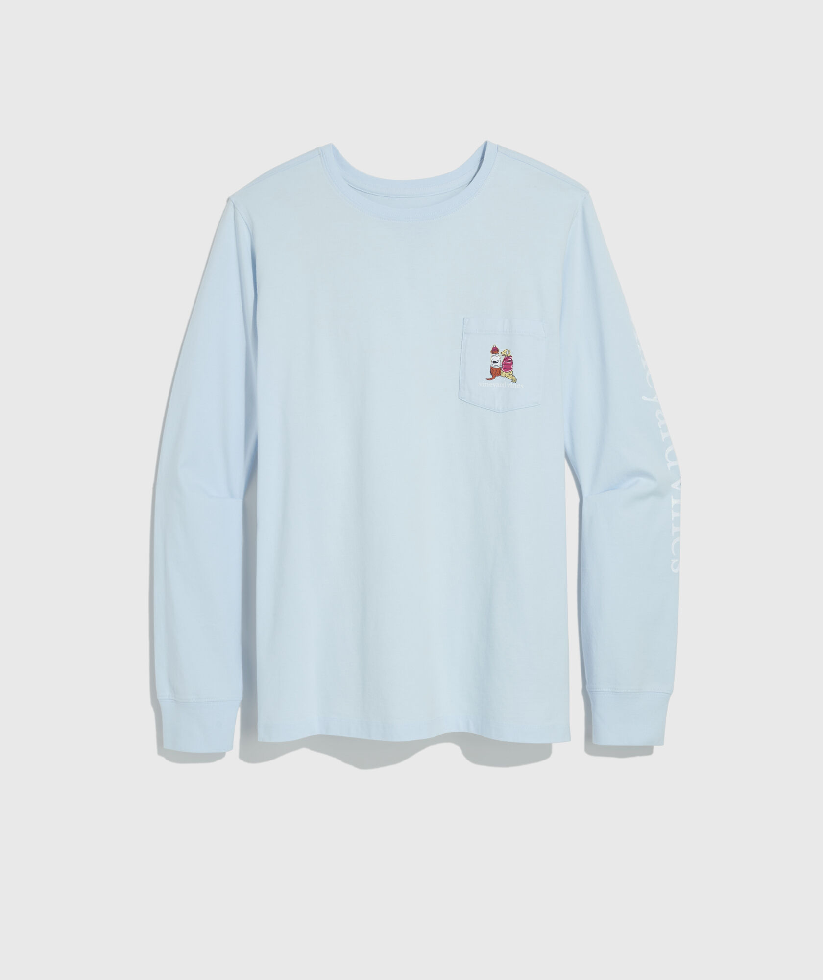 Women's Sunset Ski Pups Long-Sleeve Pocket Tee