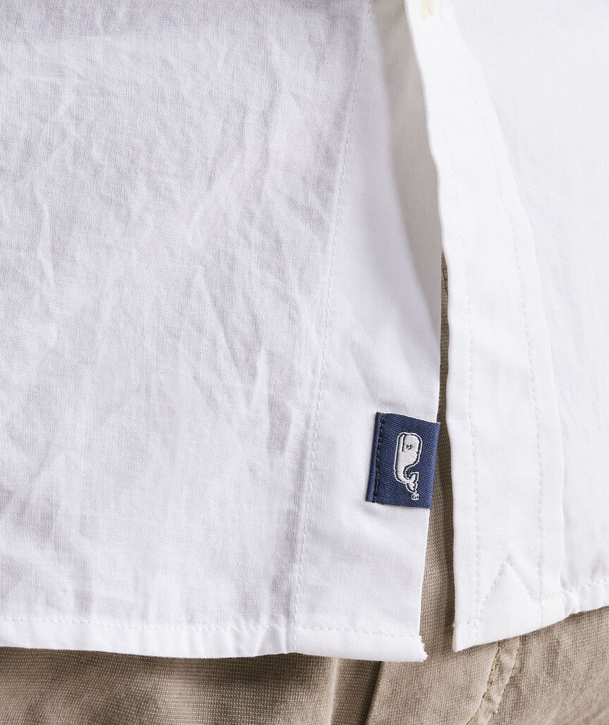 Ash Stripe Cotton Madras Short-Sleeve Shirt