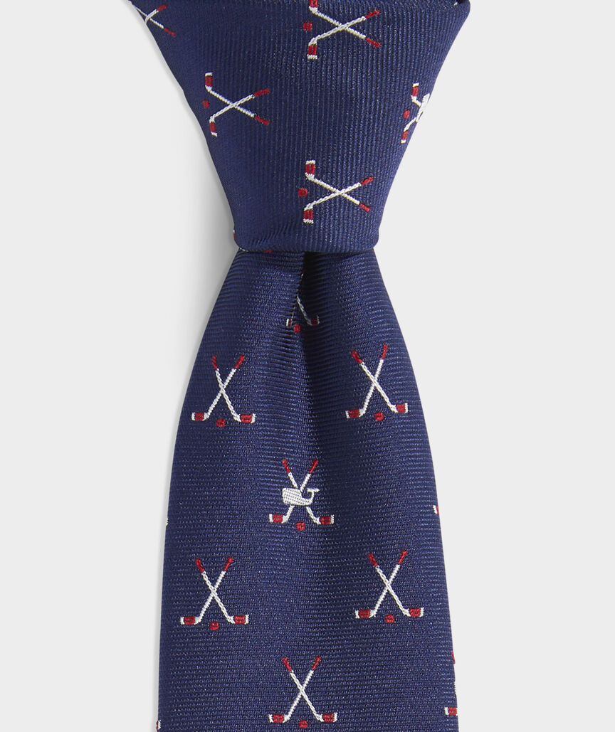 Shop Boys' Crossed Hockey Sticks Kennedy Tie at vineyard vines