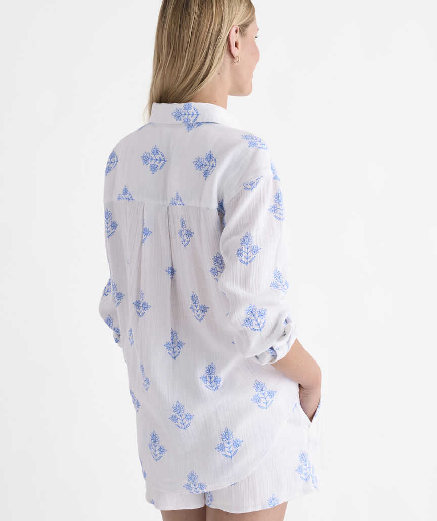 Birdie Gauze Button-Down