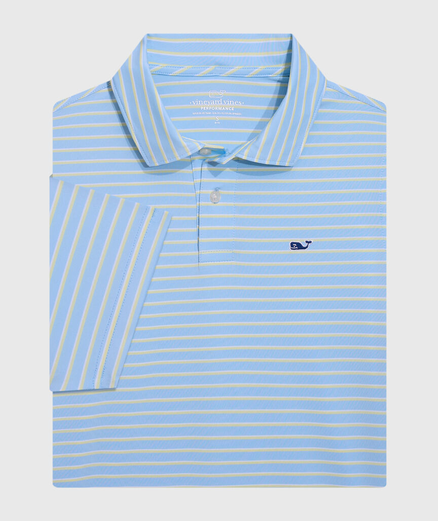 OUTLET Boys' Stripe Performance Polo