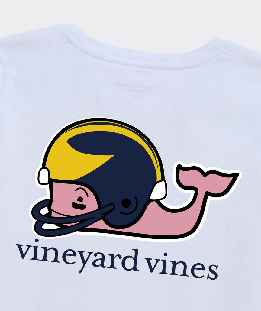 Women's University of Michigan Short-Sleeve Helmet Whale Pocket Tee