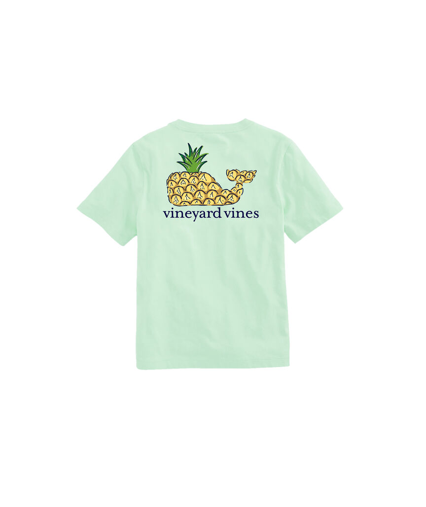 OUTLET Girls' Pineapple Whale Short-Sleeve Pocket Tee