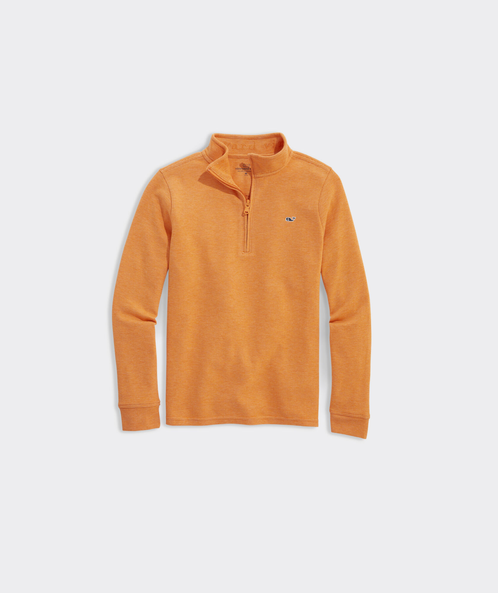 thumbnail image 2 of Vineyard Vines Breton Stripe Saltwater Quarter-Zip, Timber, Large 2 of 11