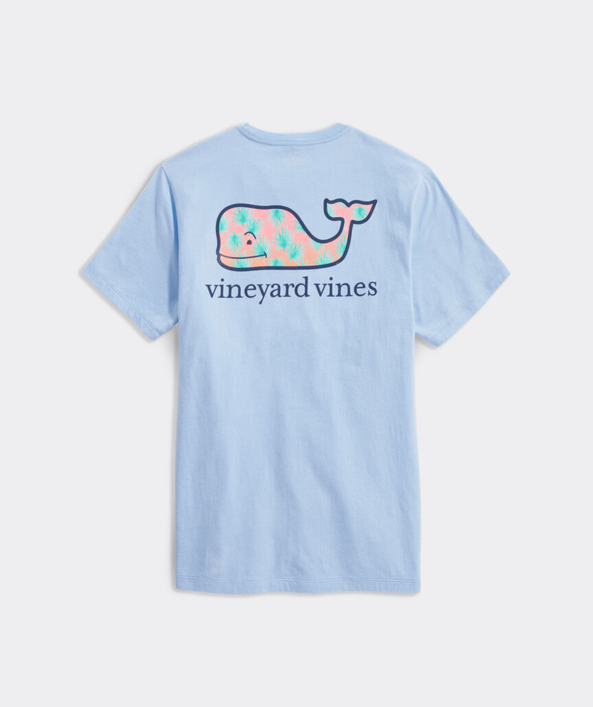 Palm Fan Whale Short-Sleeve Pocket Tee