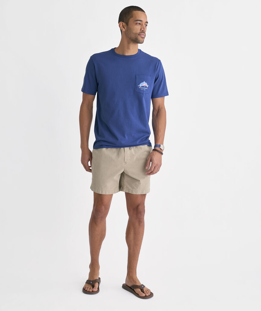 Flag Red Fish Short-Sleeve Pocket Tee