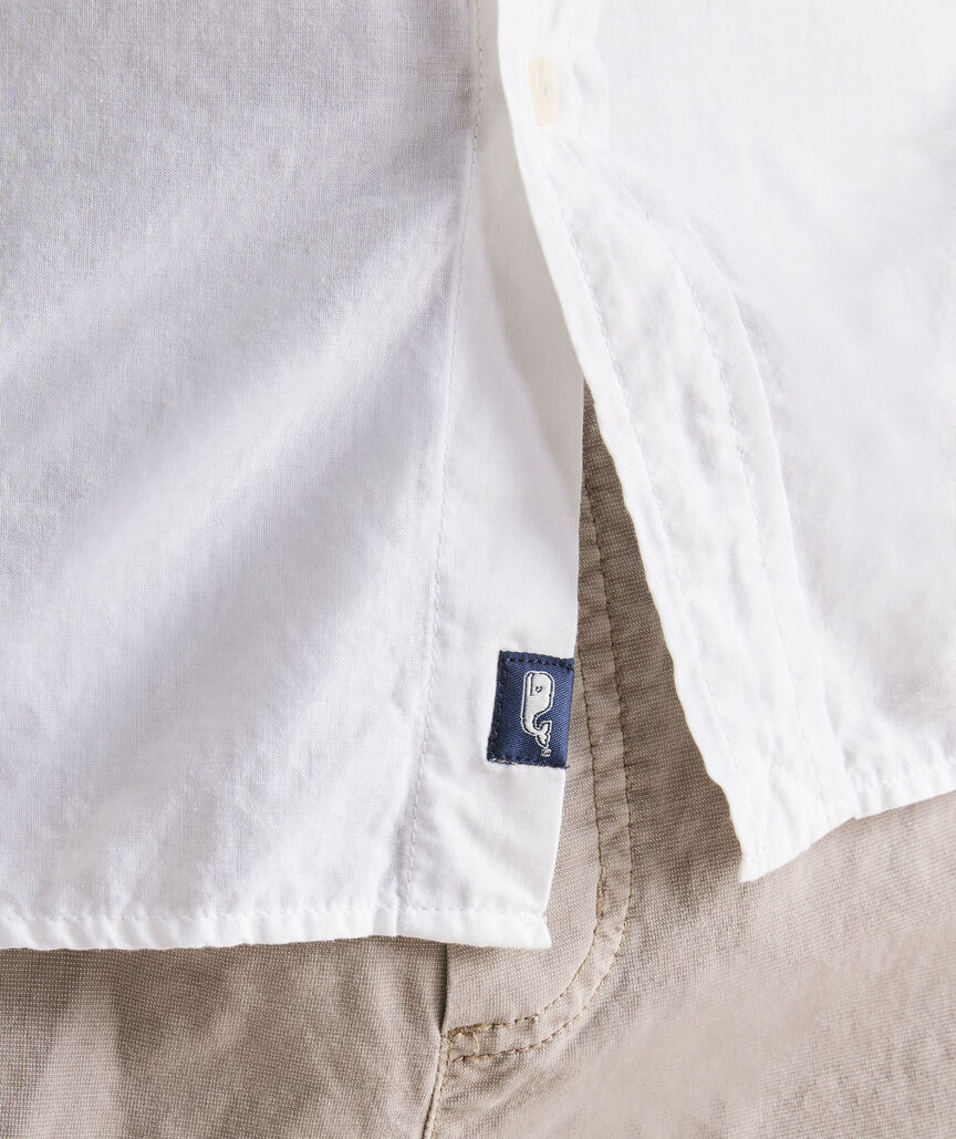 Ash Stripe Cotton Madras Short-Sleeve Shirt