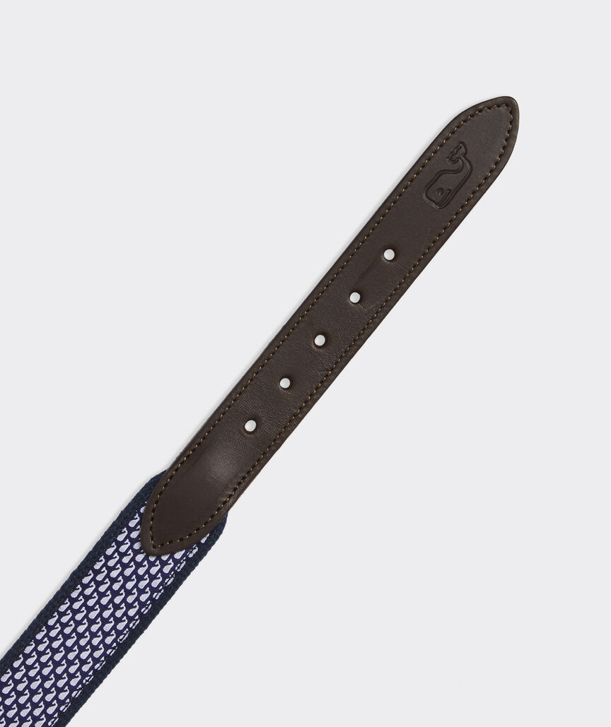 Micro Whale Leather Canvas Club Dog Collar