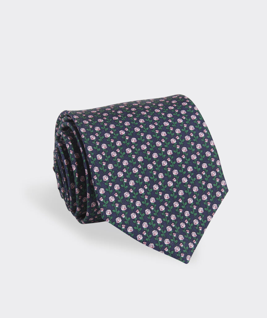Kentucky Derby Rose Vines Silk Tie