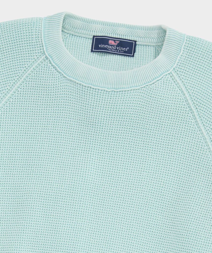 Garment-Dyed Beach Waffle Crewneck