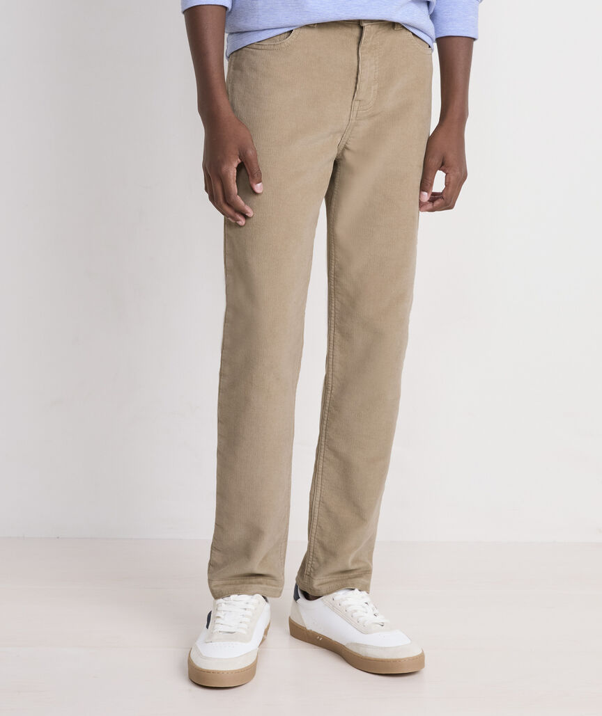 Boys' Stretch Terry Cord 5-Pocket Pants