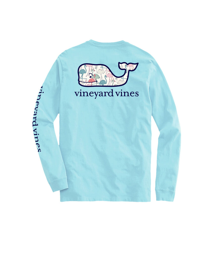 OUTLET Flamingo Mingle Whale Long-Sleeve Pocket Tee