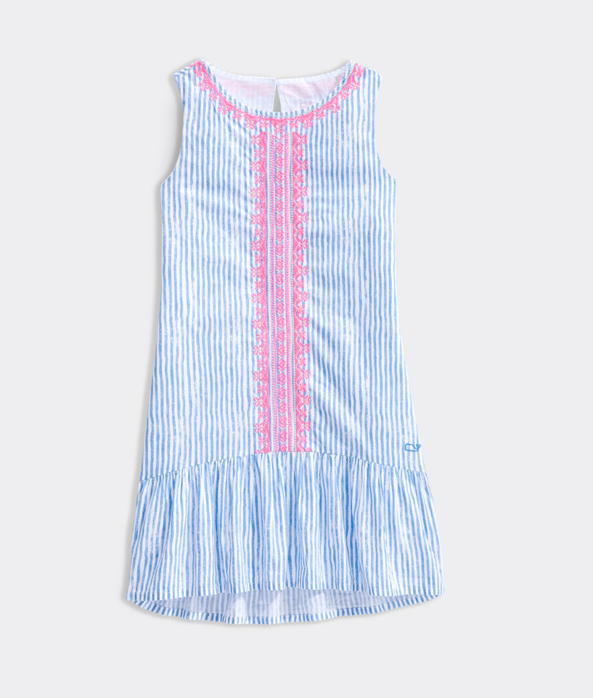 Girls' Sunbleached Stripe Embroidered Dress