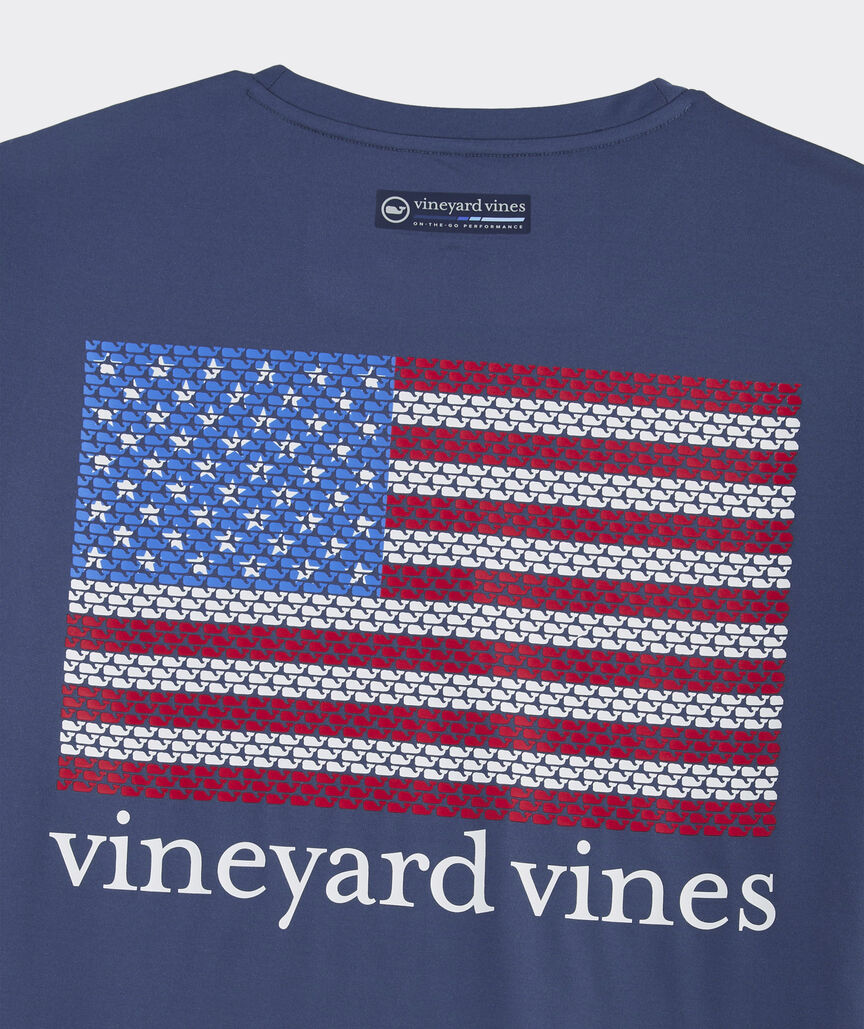 Micro Whale Flag Short-Sleeve Harbor Performance Tee